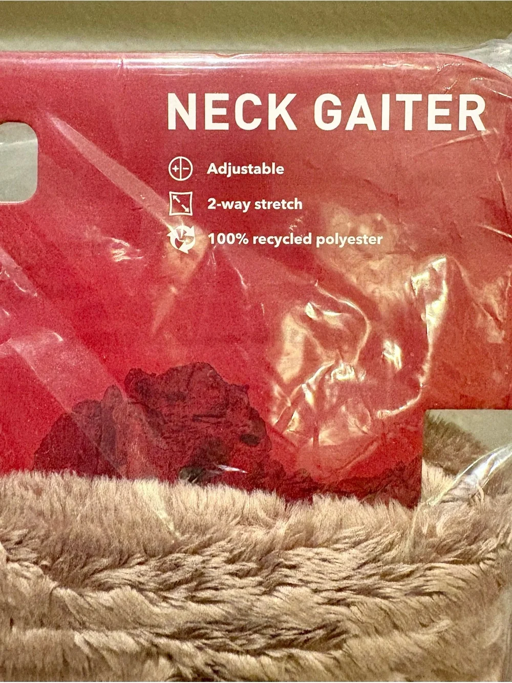 Moosejaw Comfy Cozy Neck Gaiter, Adjustable 2 Way Stretch, Tan, BNWT